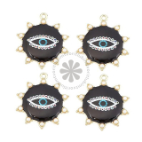 Slnko s evil eye, 31 x 36 mm - 1 ks