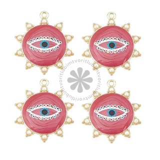 Slnko s evil eye, 31 x 36 mm - 1 ks